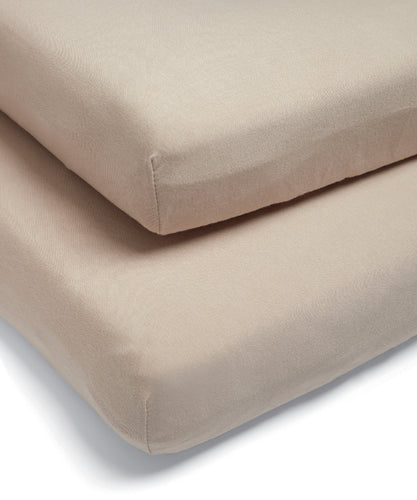 Cotbed Fitted Sheets Welcome to the World Duckling - Mocha (Set of 2)