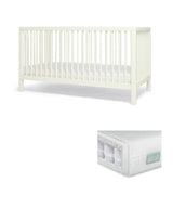 Solo Cotbed & Premium Pocket Spring Mattress Bundle - White