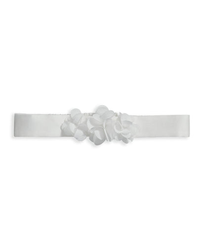 3D Flower Corsage Headband - White