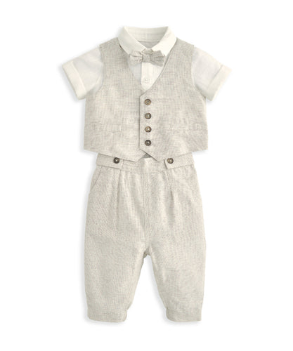 Shirt, Waistcoat, Trousers & Bow Tie (Set of 4)