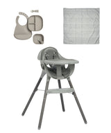 Highchair Juice Bundle with Splash Mat & Mealtime Silicone Set - Grey/Truffle