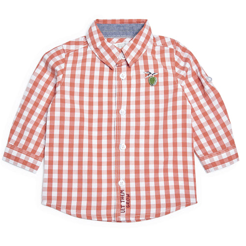 Long Sleeve Gingham Check Shirt