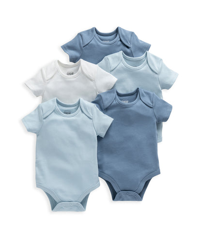 Welcome to the World Blue Shortsleeve Bodysuit (Set of 5)