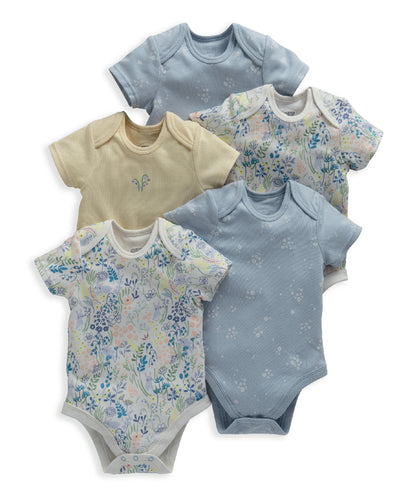 Floral Bunny Bodysuits (Set of 5)