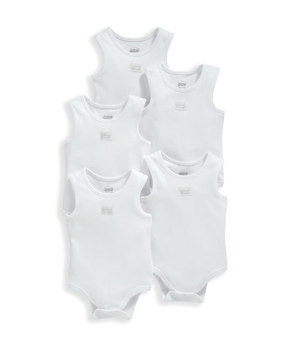 Basic Sleeveless Bodysuits (Set of 5)