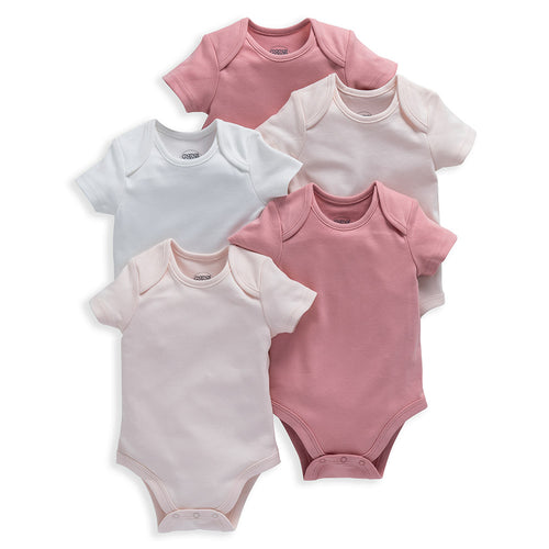 Welcome to the World Pink Shortsleeve Bodysuit (Set of 5)