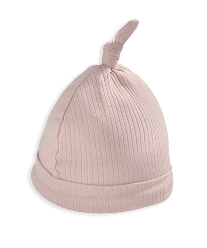 Organic Cotton Ribbed Hat - Pink