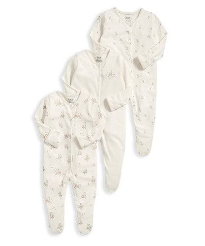 Bear Sand Sleepsuits (Set of 3)