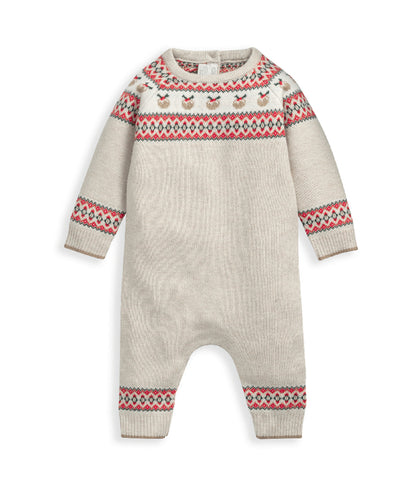 Fairisle Knitted Christmas Romper
