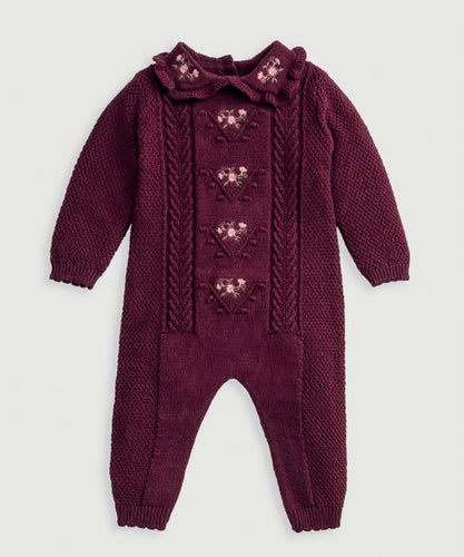 Burgundy Soft Knit Romper