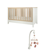 Harwell Cotbed & Musical Cot Mobile - White/Wildflower