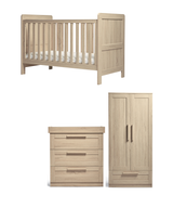 Atlas 3-Piece Cotbed Range with Dresser Changer & Wardrobe - Light Oak