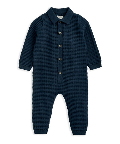 Knitted Romper - Navy