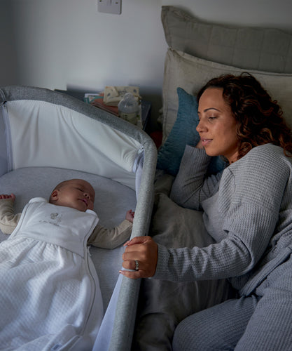 Lua Bedside Crib - Grey