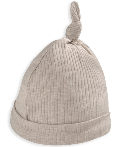 Organic Cotton Ribbed Hat - Oatmeal