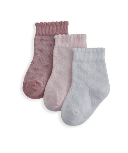 Pointelle Socks (Set of 3)