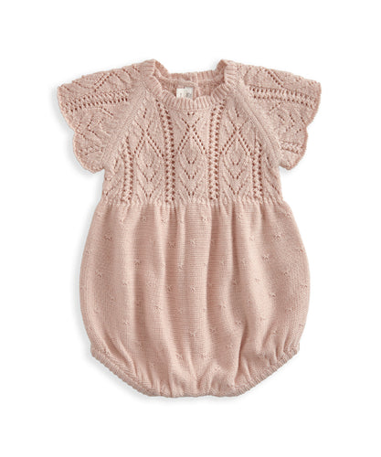 Knitted Romper & Cardigan Set