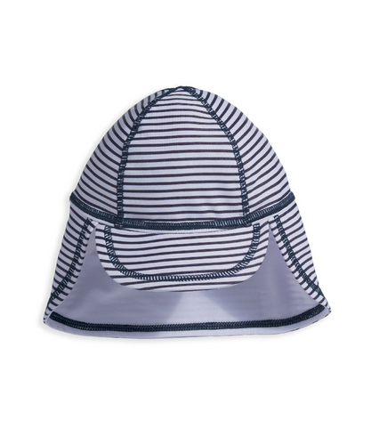 Stripe Swim Hat - Navy/White