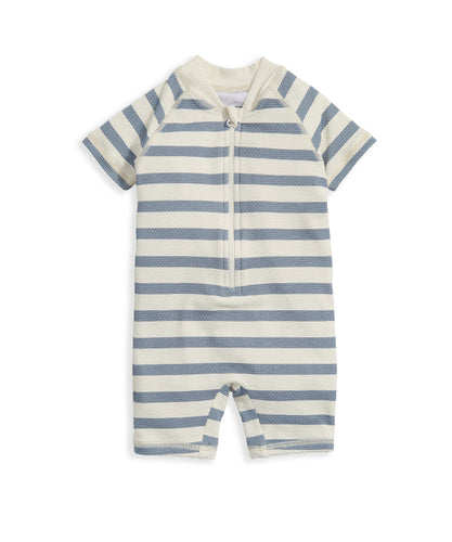 Short Sleeve Rashsuit Swimwear - Stripe