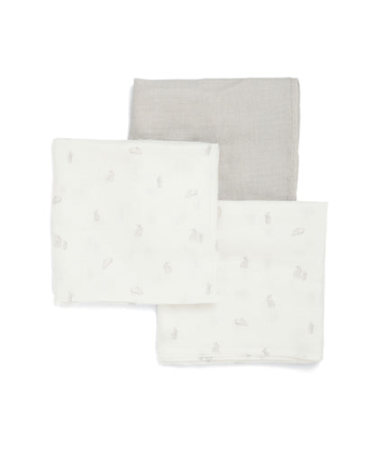 Large Muslin Squares - Bunny (Set of 3)