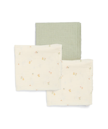 Large Muslin Squares - Orchard (Set of 3)