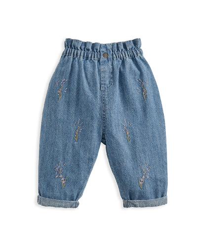 Lavender Embroidered Jeans