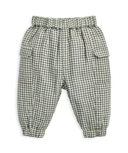 Check Pattern Joggers - Green