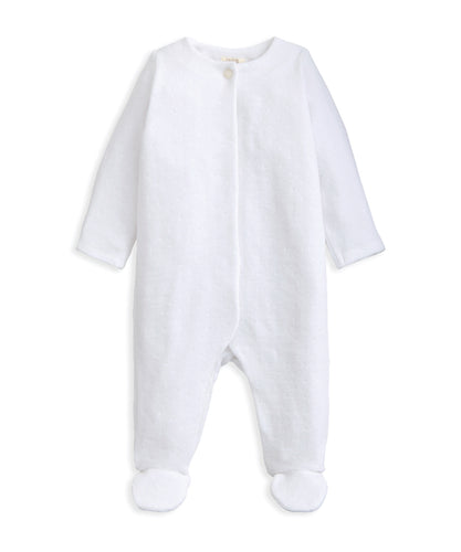 Textured Velour All-in-One – White