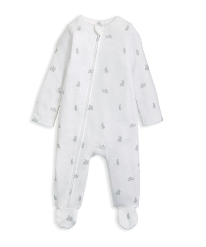 Bunny Print Zip All-in-One