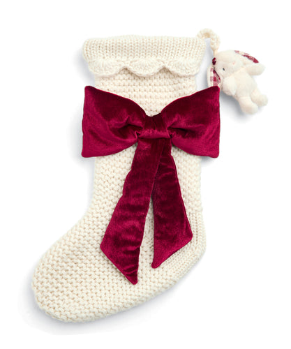 Velvet Bow Christmas Stocking