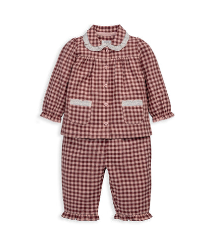 Burgundy Gingham Pajamas