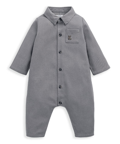 Oatmeal Woven Romper