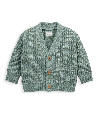 Grey Cable Knit Cardigan