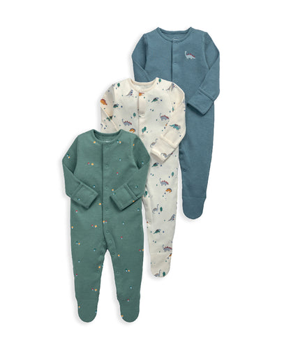 Dinosaur Sleepsuits (Set of 3)