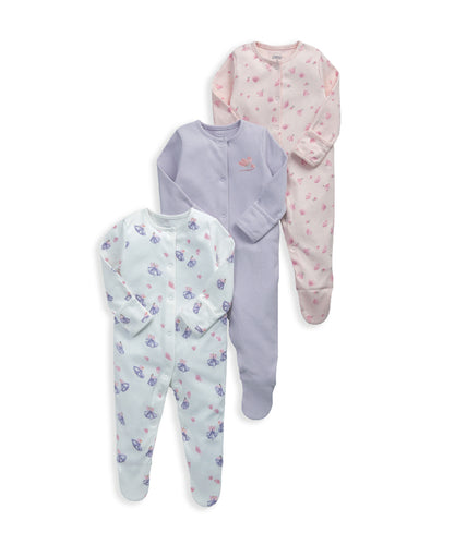 Ballerina Sleepsuits (Set of 3)