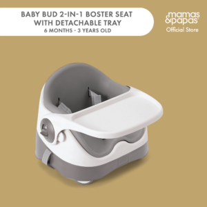 Baby Bud 2-in-1 Booster Seat with Detachable Tray Pebble Grey