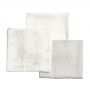 3 Pack Muslin Square Welcome to the World Grey & White