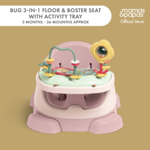 Bug 3-in-1 Floor & Booster Seat with Activity Tray - Blossom