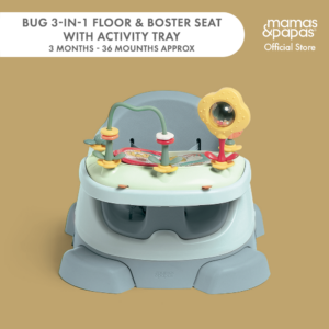Bug 3-in-1 Floor & Booster Seat with Activity Tray - Bluebell