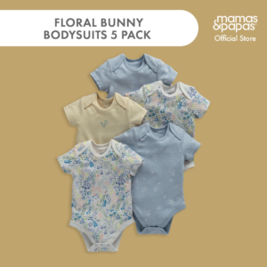 Floral Bunny Bodysuits 5 Pack - AW21
