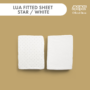 Lua Bedside Crib Fitted Sheets (2 pack)- Stars / White