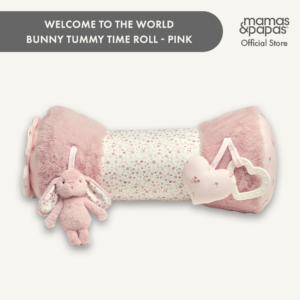 Mamas & Papas Tummy Time Roll - Welcome to the World Pink