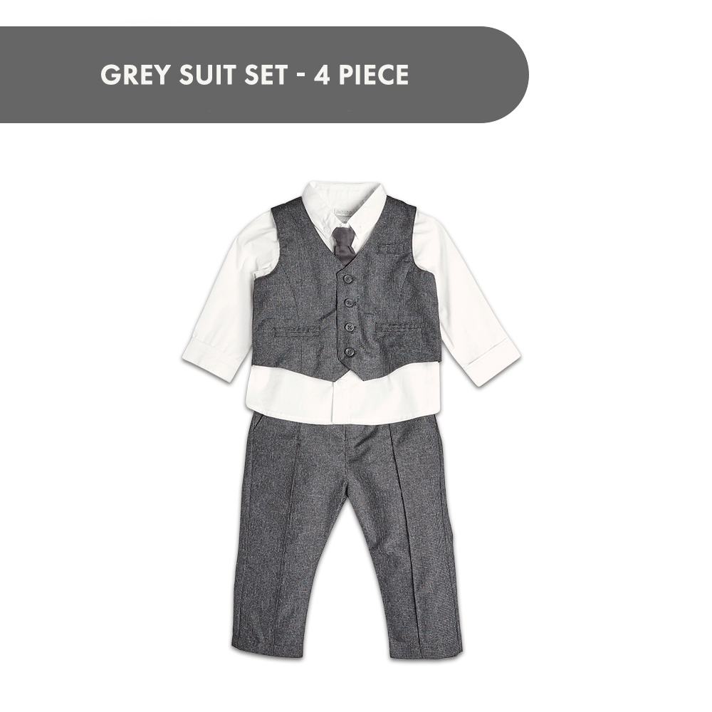 Grey Suit Set - 4 Piece