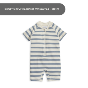 Short Sleeve Rashsuit Swimwear - Stripe