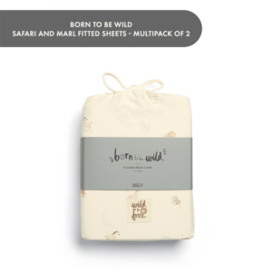 Born to be Wild Safari and Marl Fitted Sheets - Multipack of 2