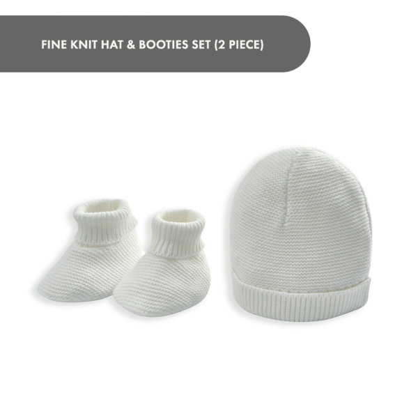 Fine Knit Hat & Booties Set (2 piece)