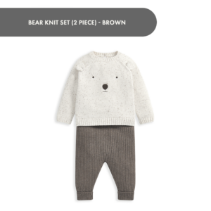 Bear Knit Set (2 Piece) - Brown