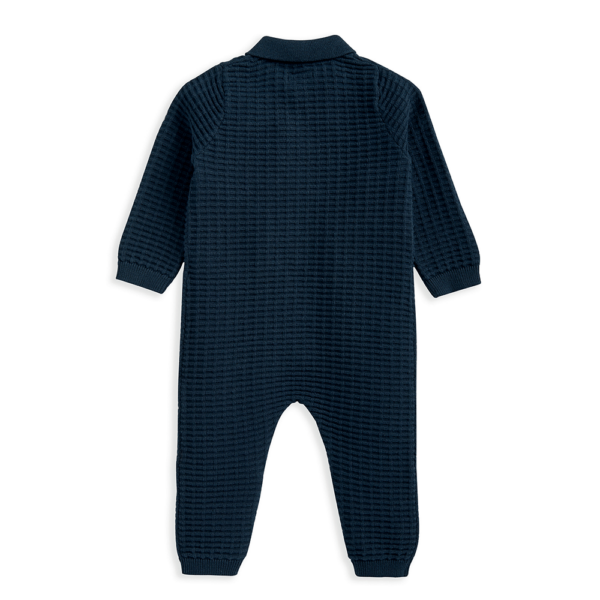 Knitted Romper - Navy - Image 4