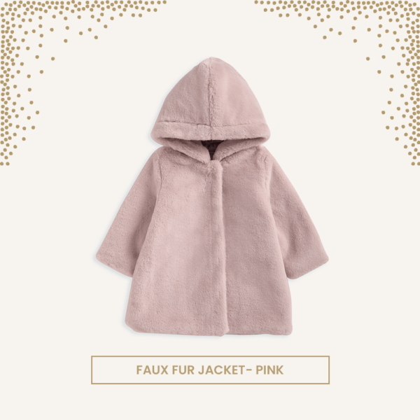 Faux Fur Jacket- Pink