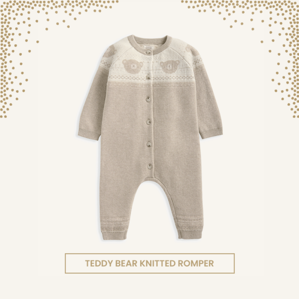 Teddy Bear Knitted Romper